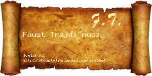 Faust Trajánusz névjegykártya